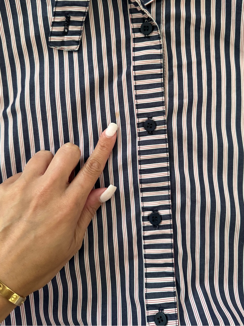 Striped Cotton Preppy Button Shirt - Picture 6 of 6